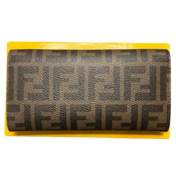 Fendi Zucca Coated Canvas Continental Wallet